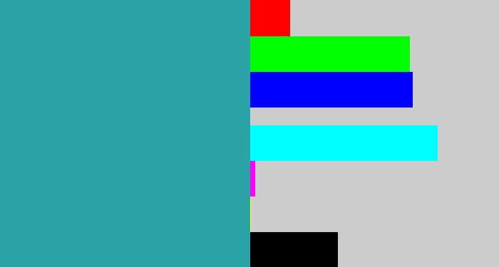 Hex color #2aa3a6 - tealish
