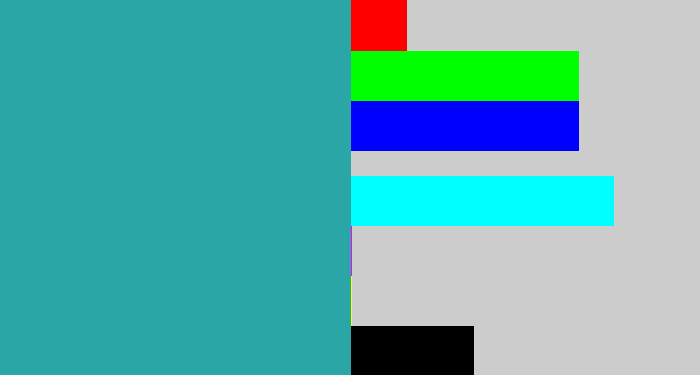 Hex color #2aa6a6 - tealish