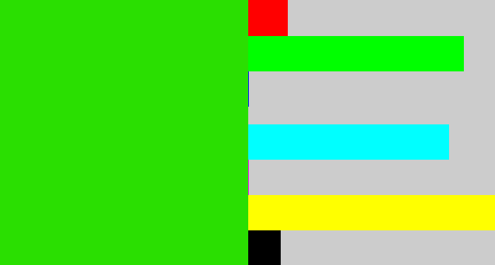 Hex color #2adf01 - vivid green
