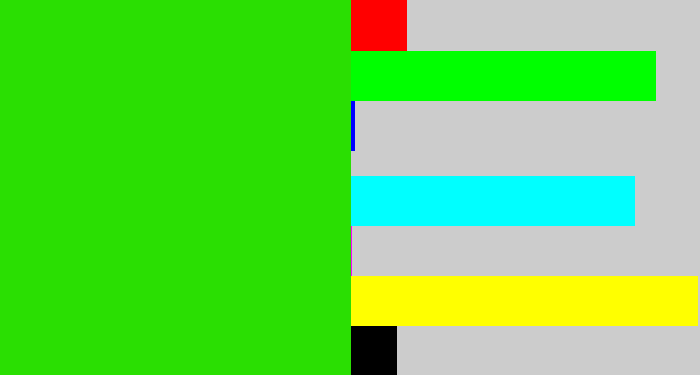 Hex color #2adf02 - vivid green