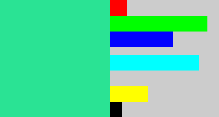 Hex color #2ae394 - aqua green