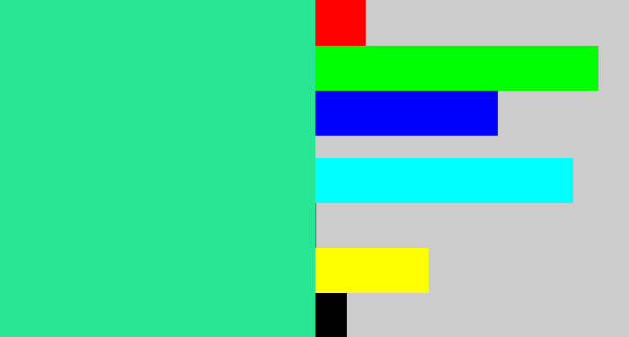 Hex color #2ae693 - aqua green