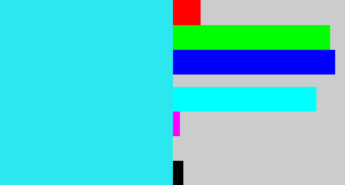 Hex color #2ae7f0 - bright light blue