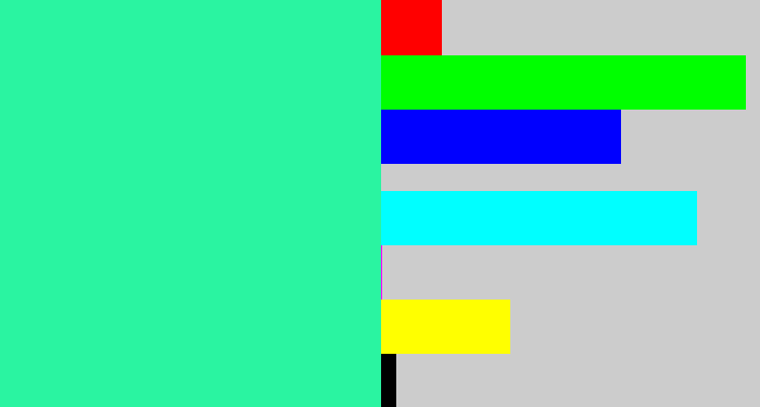 Hex color #2af4a1 - greenish cyan