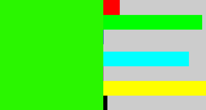 Hex color #2af600 - electric green