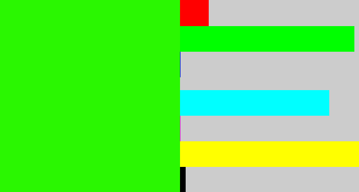 Hex color #2af701 - electric green