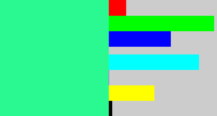 Hex color #2af891 - wintergreen