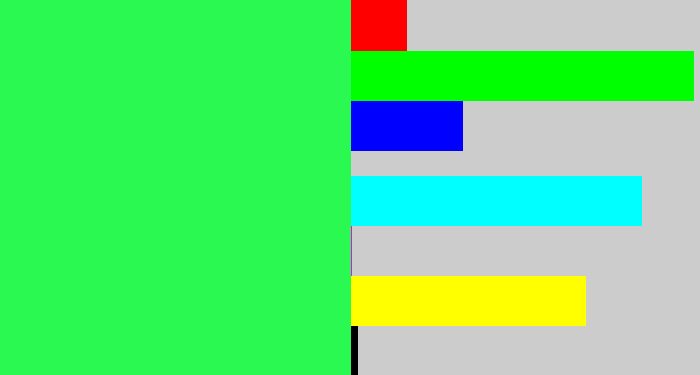 Hex color #2af951 - bright light green