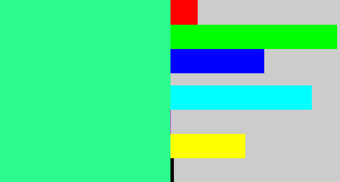 Hex color #2afb8c - wintergreen