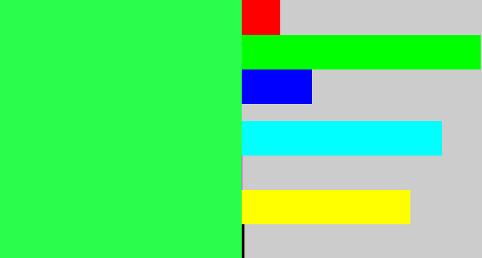 Hex color #2afd4b - bright light green