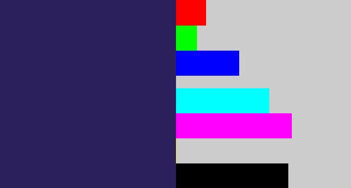 Hex color #2b1f5c - dark indigo