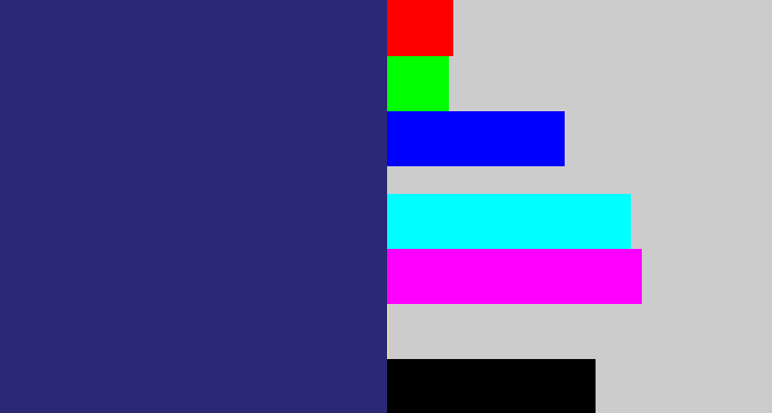 Hex color #2b2875 - dark slate blue