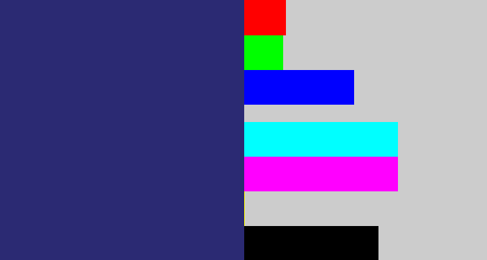 Hex color #2b2a73 - dark slate blue