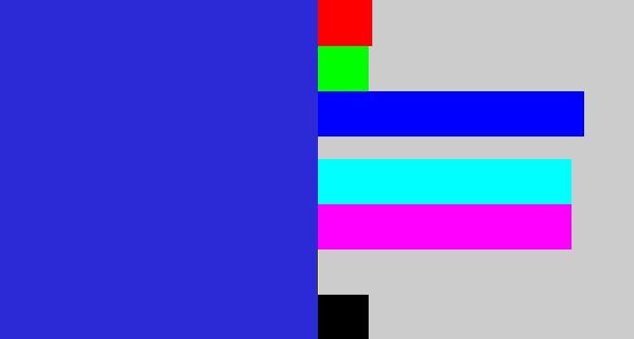 Hex color #2b2ad6 - blue blue
