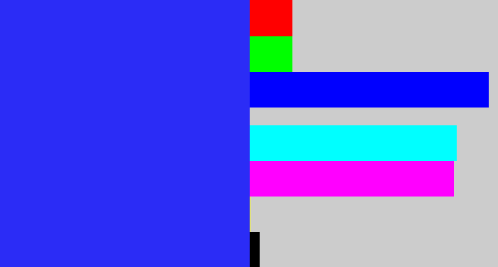 Hex color #2b2cf6 - light royal blue