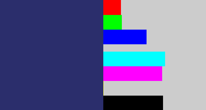 Hex color #2b2e6c - dark slate blue