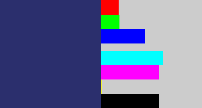 Hex color #2b2f6d - dark slate blue