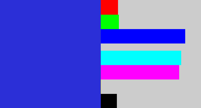 Hex color #2b2fd7 - blue blue