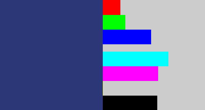 Hex color #2b3778 - dark slate blue