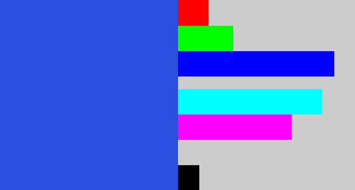 Hex color #2b50e0 - azul