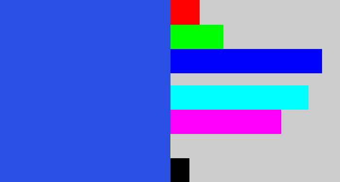 Hex color #2b50e4 - azul