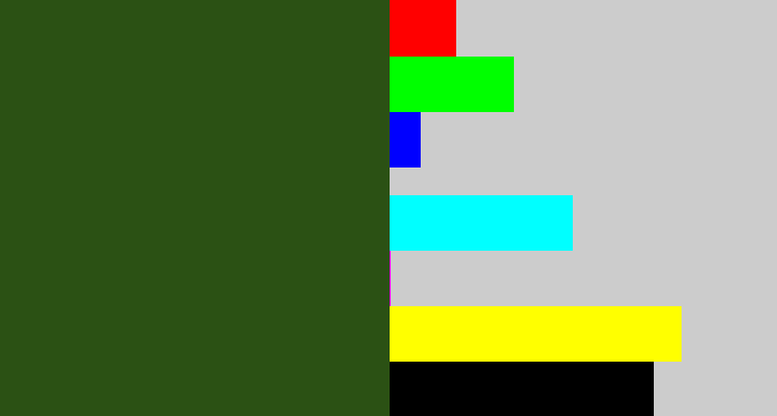 Hex color #2b5114 - navy green