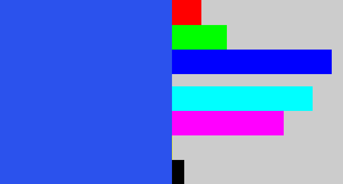 Hex color #2b52ed - azul