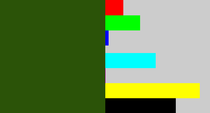 Hex color #2b5308 - navy green