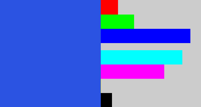 Hex color #2b53e2 - azul