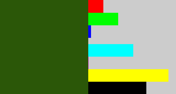 Hex color #2b5708 - navy green
