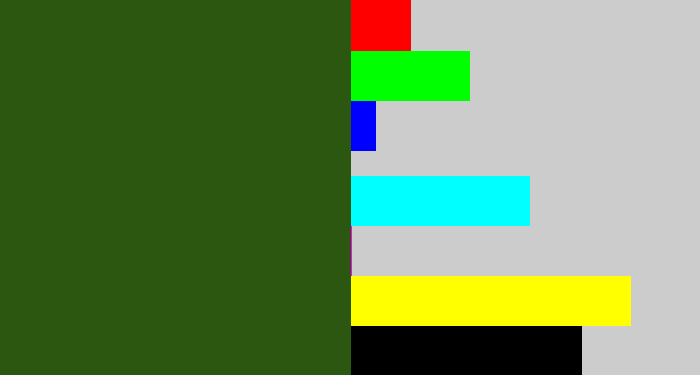 Hex color #2b5711 - navy green