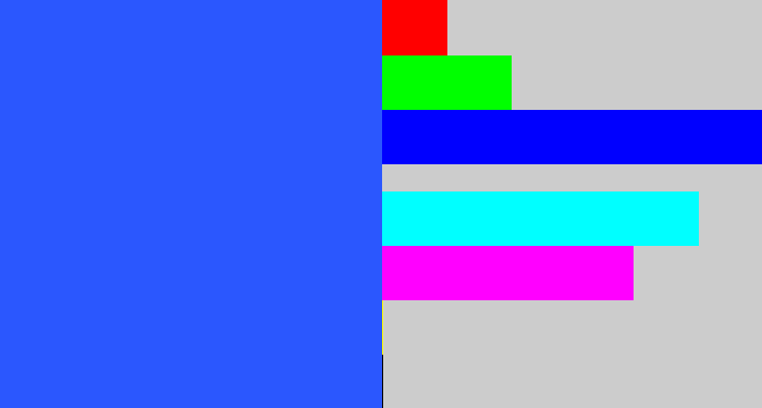 Hex color #2b57fe - azul
