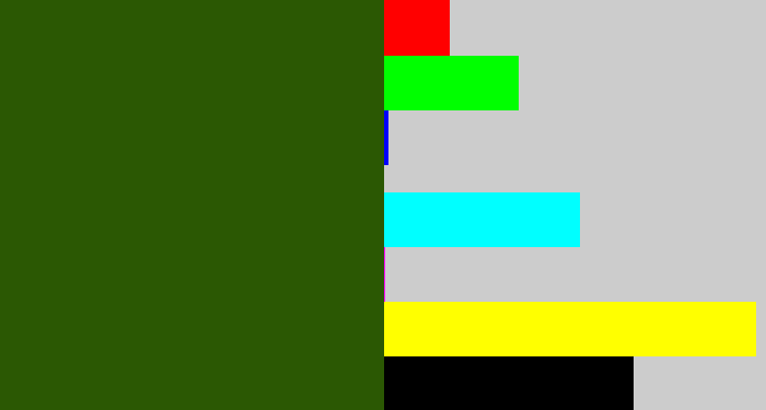 Hex color #2b5803 - navy green