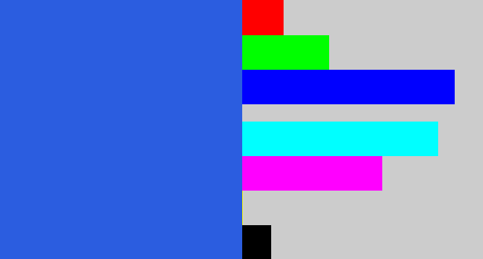 Hex color #2b5de0 - azul