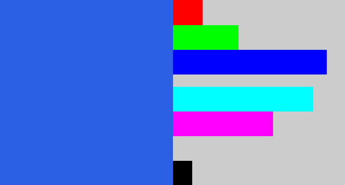 Hex color #2b60e4 - azul
