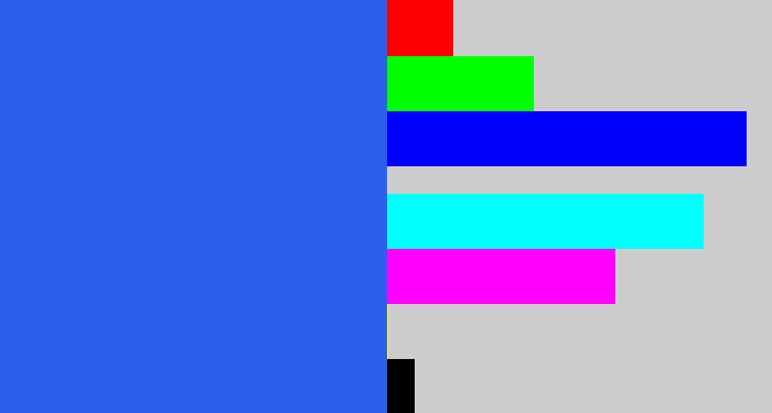 Hex color #2b60ed - azul
