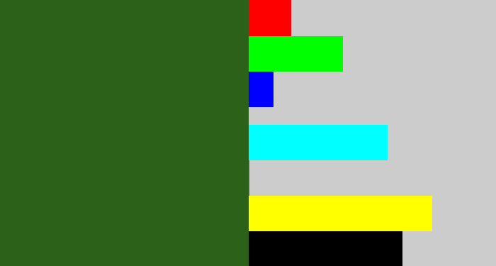Hex color #2b6119 - navy green