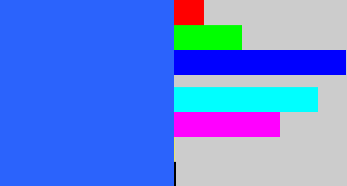Hex color #2b63fc - azul