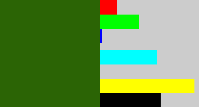 Hex color #2b6405 - navy green