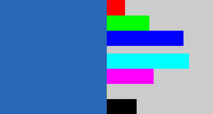 Hex color #2b67b7 - mid blue