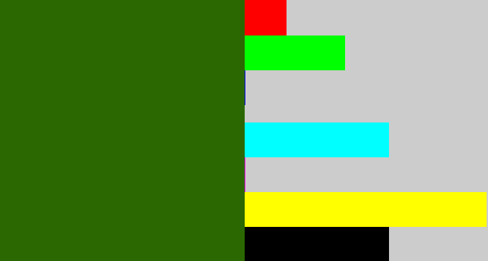 Hex color #2b6801 - navy green