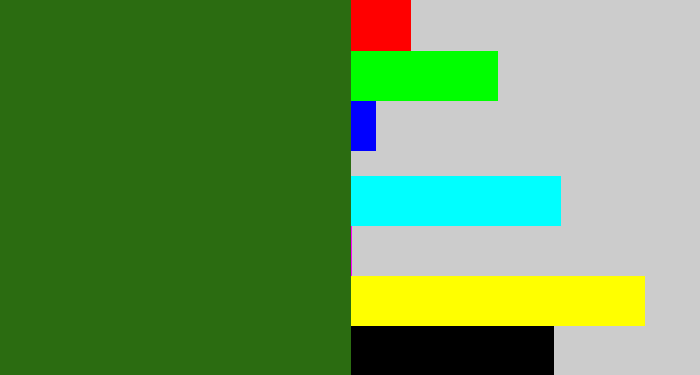 Hex color #2b6c11 - tree green