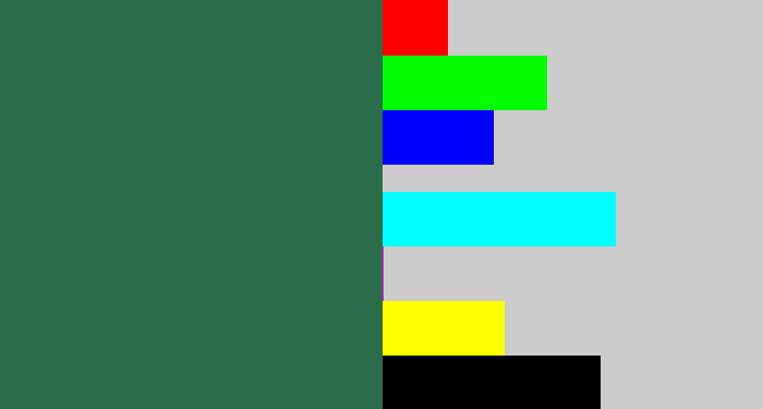 Hex color #2b6d4a - dark green blue
