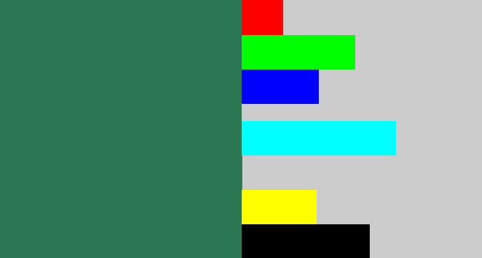 Hex color #2b7752 - dark green blue