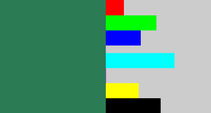 Hex color #2b7b55 - dark green blue