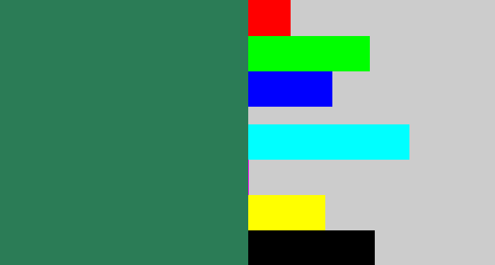 Hex color #2b7c56 - dark green blue