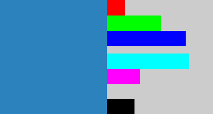 Hex color #2b82bc - bluish