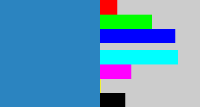 Hex color #2b84c0 - bluish