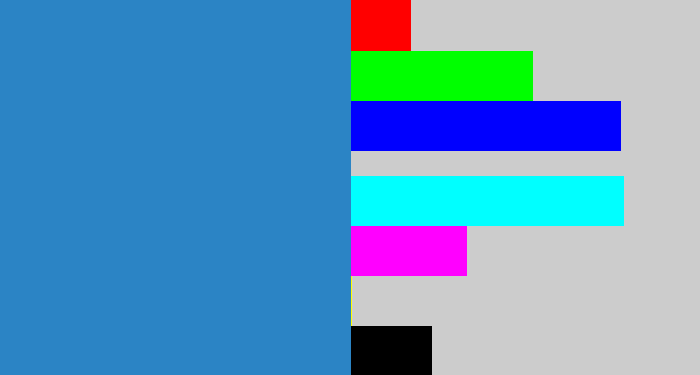 Hex color #2b84c5 - bluish