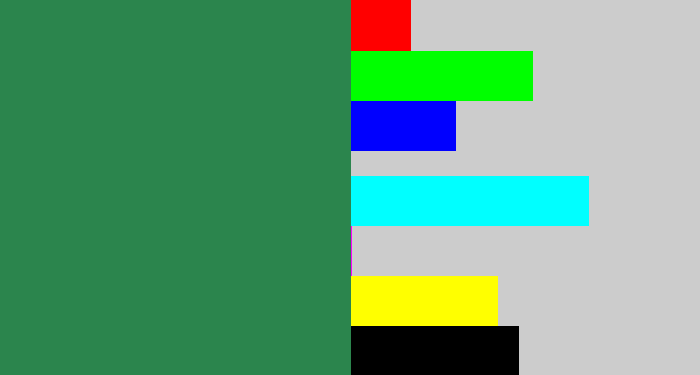 Hex color #2b854d - darkish green